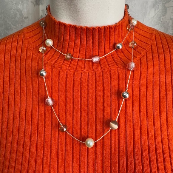 Necklace Jewelry Lot Elegant Glitz and Glam Gold and Silver Women's 8 Pieces - Picture 4 of 15